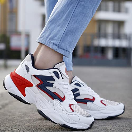 Bacca Bucci® Zeus Men Fashion Sneakers/Running Shoes with Chunky Rubber Outsole for Running, Walking, Training, Gyming, Streets, Parties & Fun- White,