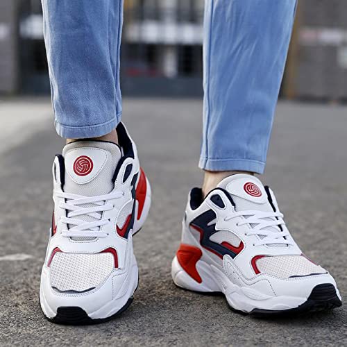 Bacca Bucci® Zeus Men Fashion Sneakers/Running Shoes with Chunky Rubber Outsole for Running, Walking, Training, Gyming, Streets, Parties & Fun- White,