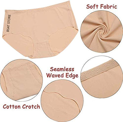 Women's Ice Silk Blend Invisible Lines No Show Hipster Panty (Pack of 1)