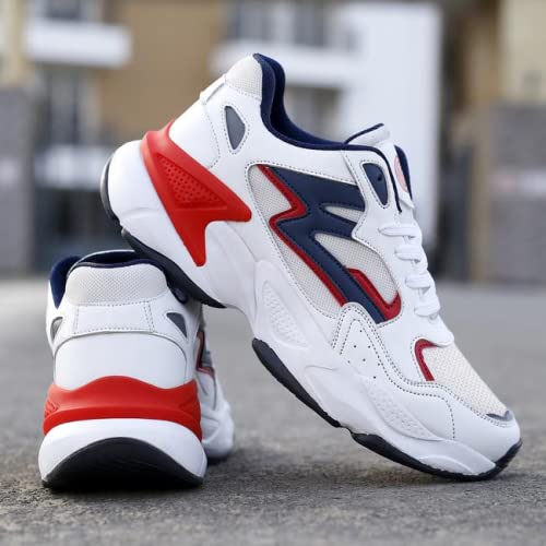 Bacca Bucci® Zeus Men Fashion Sneakers/Running Shoes with Chunky Rubber Outsole for Running, Walking, Training, Gyming, Streets, Parties & Fun- White,