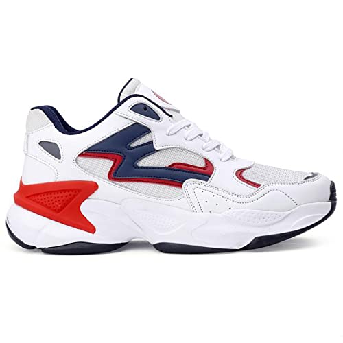 Bacca Bucci® Zeus Men Fashion Sneakers/Running Shoes with Chunky Rubber Outsole for Running, Walking, Training, Gyming, Streets, Parties & Fun- White,