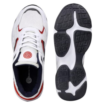 Bacca Bucci® Zeus Men Fashion Sneakers/Running Shoes with Chunky Rubber Outsole for Running, Walking, Training, Gyming, Streets, Parties & Fun- White,