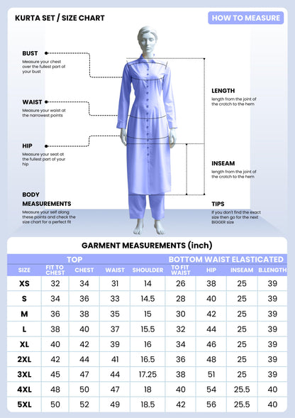 GRECIILOOKS Women's Poly Rayon Regular Kurta Set (GL-W.Kurta SET-K2762&P184&D122_Blue_M)